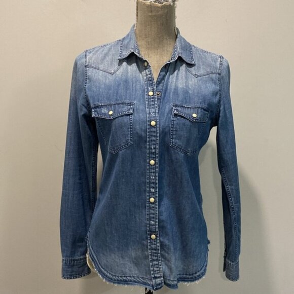 American Eagle Denim Shirt - Picture 6 of 16